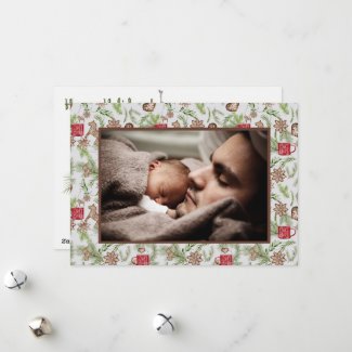Vintage Nordic Christmas Greenery 1 Family Photo 