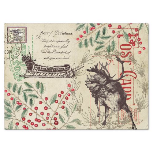 VINTAGE NORDIC CHRISTMAS POST TISSUE PAPER