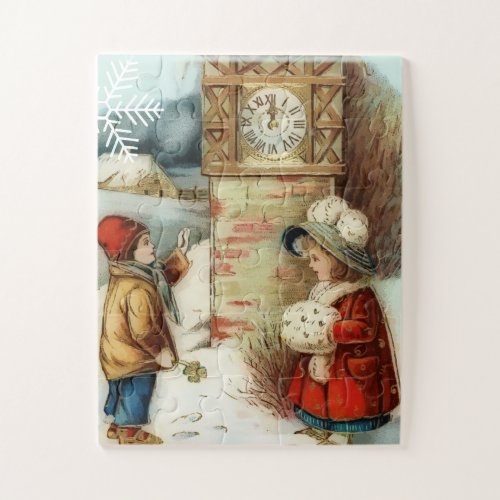 Vintage Nordic New Year Jigsaw Puzzle