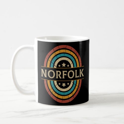 Vintage Norfolk City Pride Home Virginia State 70s Coffee Mug