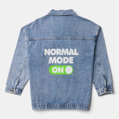 Vintage Normal Mode On Normal Fitted Classic  Denim Jacket