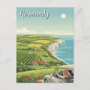 Vintage Normandy France Travel Postcard
