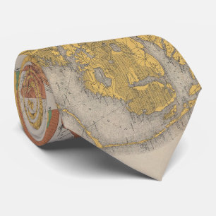 Vintage North Carolina Geological Map (1887) Neck Tie