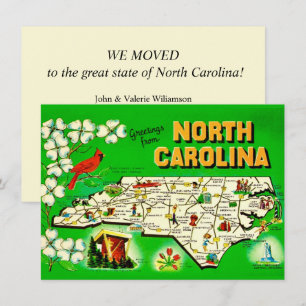 Vintage North Carolina Moving Announcement