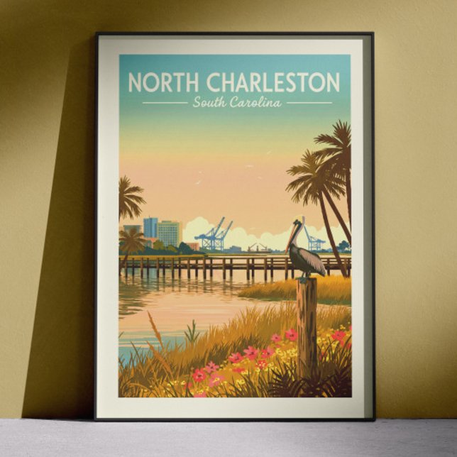 Vintage North Charleston North Carolina Poster (Creator Uploaded)