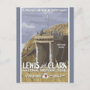 Vintage North Dakota Earth Lodge Village Travel Postcard