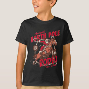 Vintage North Le Rodeo Cowboy Santa Country Christ T-Shirt