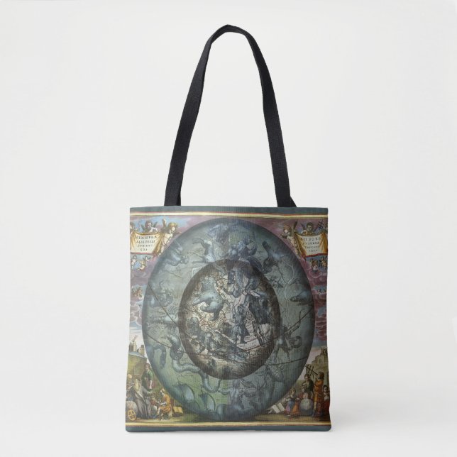 Vintage Northern Constellation Celestial Astronomy Tote Bag (Front)
