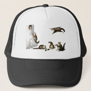 Vintage northern flying squirrel trucker hat