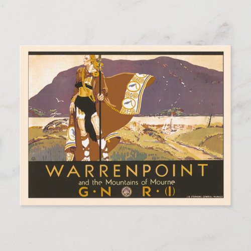Vintage Northern Ireland Warrenpoint ad Postcard