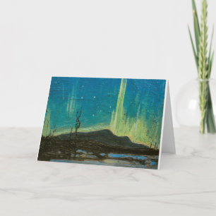 Vintage Northern Lights Scene by Tom Thomson Card