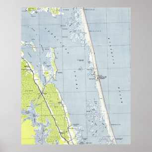 Vintage Northern Outer Banks Map (1940) Poster