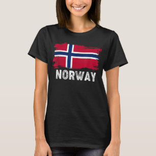 Vintage Norway Flag Norwegian Family Pride T-Shirt