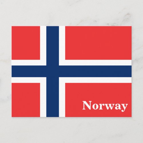 Vintage Norway Flag Travel Tourism Postcard