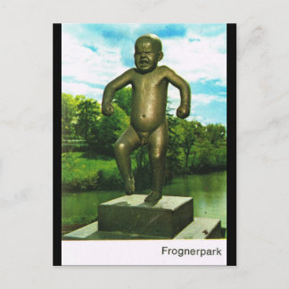 Vintage Norway, Oslo, Sculpture Park Postcard