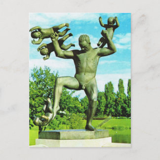 Vintage Norway, Oslo, Sculpture Park Postcard