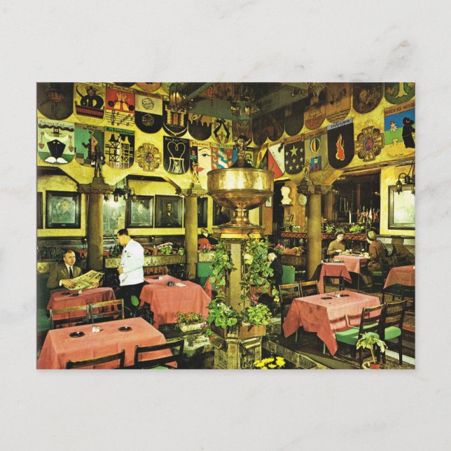 Vintage Norway,  Oslo, traditional restaurant Postcard (Front)