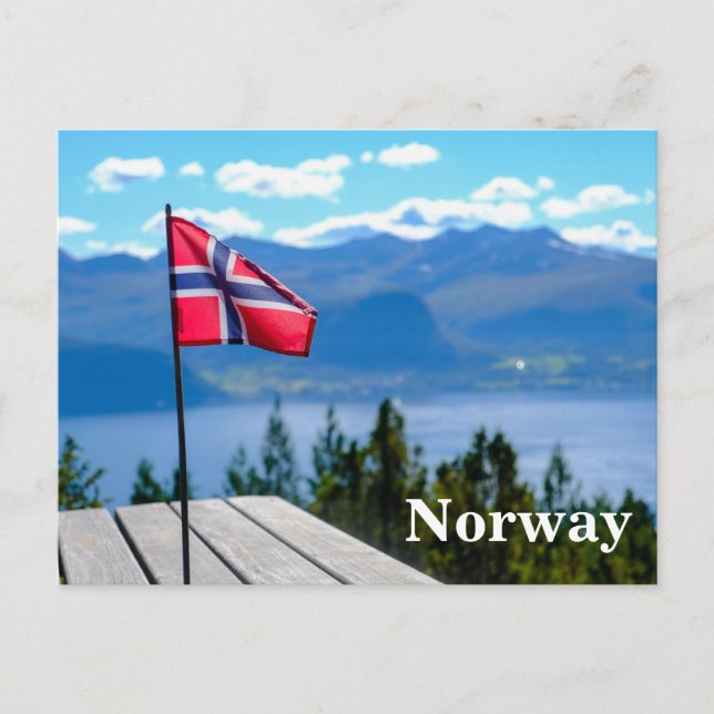 Vintage Norway Travel Tourism Postcard (Front)
