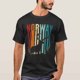 Vintage Norwegian Reindeer Retro Reindeer Norway S T-Shirt