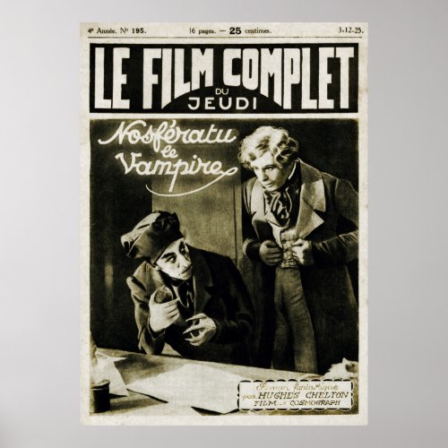 Vintage Nosferatu French Magazine Cover Poster