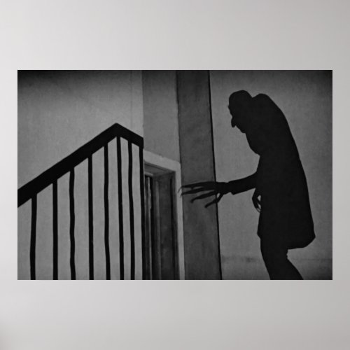 Vintage Nosferatu Shadow Scene Poster