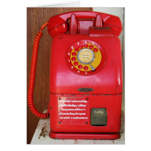 Vintage Nostalgic Old Classic Retro Telephone Card