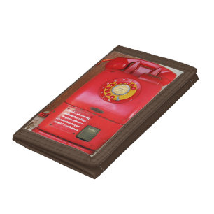 Vintage Nostalgic Old Classic Retro Telephone Tri-fold Wallet
