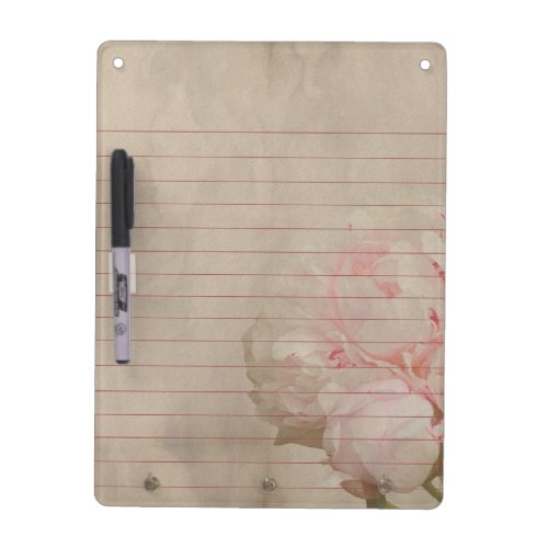 Vintage Notations Peony Grace Dry Erase Board