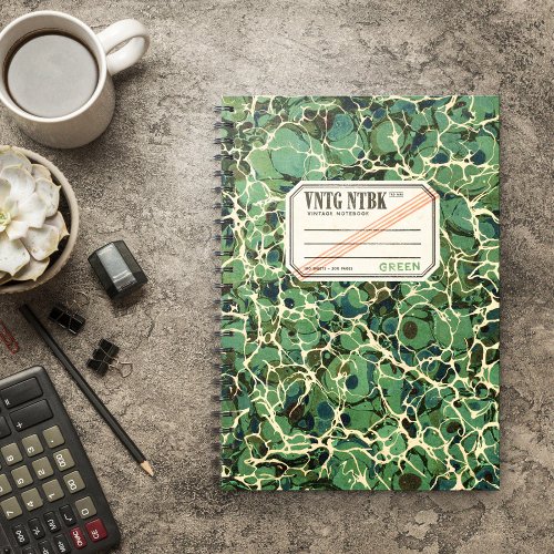 Vintage Notebook Green VNTG NTBK