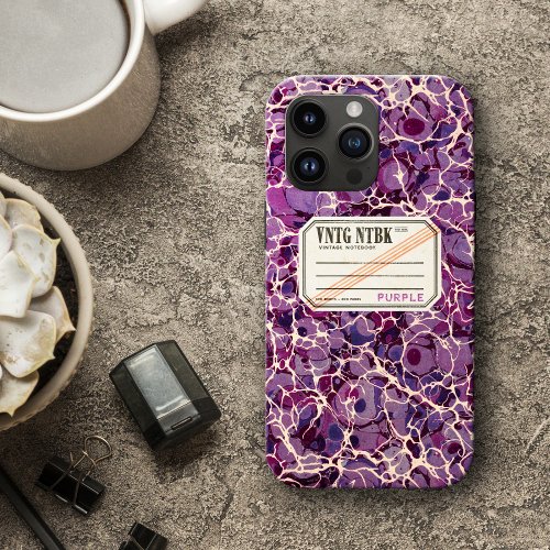 Vintage Notebook Purple VNTG NTBK Case_Mate iPhone 14 Pro Case