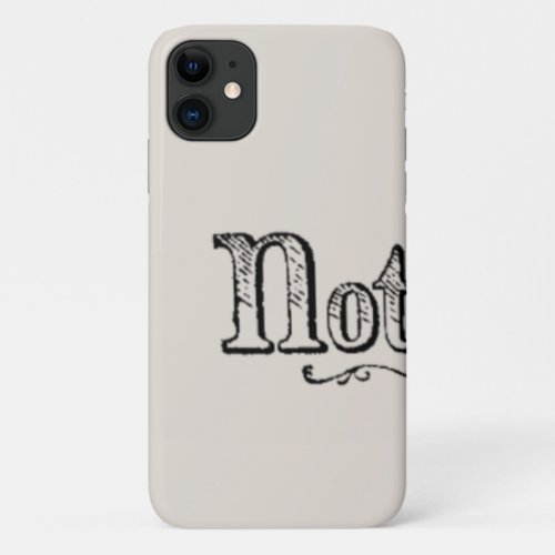 Vintage Notes And Queries Typograph iPhone 11 Case