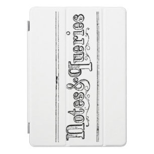 Vintage Notes And Queries Typograph iPad Pro Cover