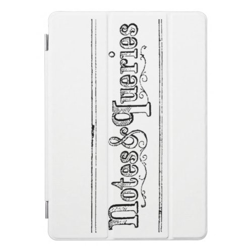 Vintage Notes And Queries Typograph iPad Pro Cover