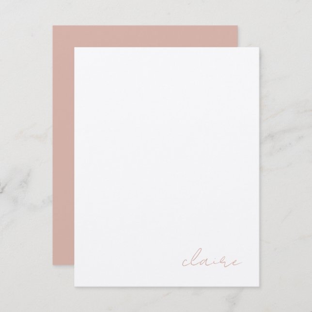 Vintage Notes Personalized Stationery (Front/Back)