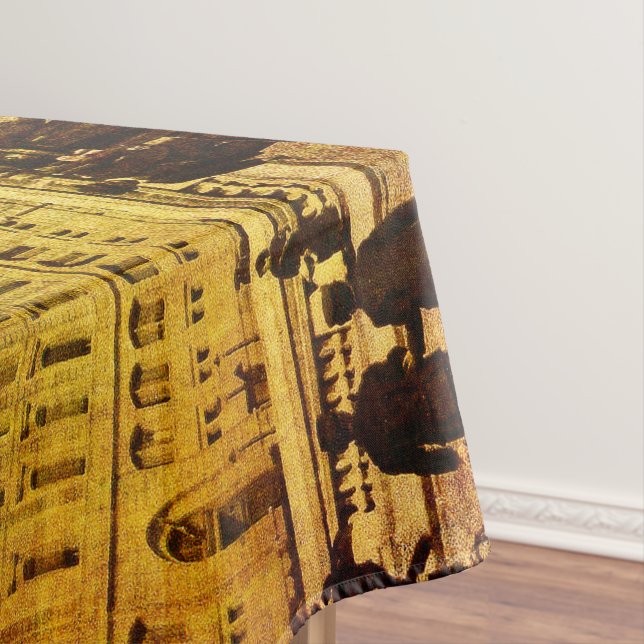 Vintage Notre Dame Tablecloth (In Situ)