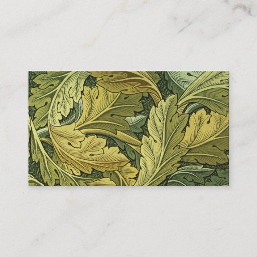 Customizable Vintage Nouveau Acanthus Business Card Template