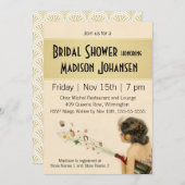 Vintage Nouveau Bridal Shower Invitation (Front/Back)
