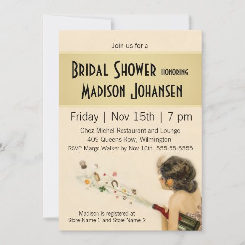 Vintage Nouveau Bridal Shower Invitation