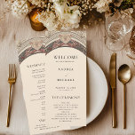 Vintage Nouveau Floral Antique Art Deco Wedding Program<br><div class="desc">Inform your guests about your wedding program with this elegant program card,  featuring vintage art nouveau illustration and your custom text. Easily add your own details by clicking on the "personalize" option.</div>