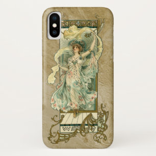 Vintage Nouveau Maiden iPhone X Case