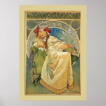 Vintage Nouveau Mucha Princess Poster by debinSC at Zazzle