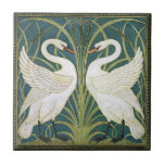 Vintage Nouveau Swans Ceramic Tile at Zazzle