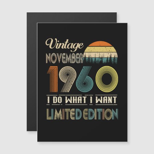 Vintage November 1960 What I Want Limited Edition Magnetic Invitation