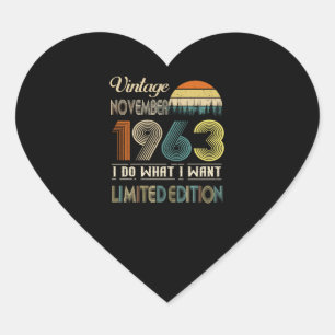 Vintage November 1963 What I Want Limited Edition Heart Sticker