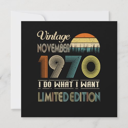 Vintage November 1970 What I Want Limited Edition Save The Date