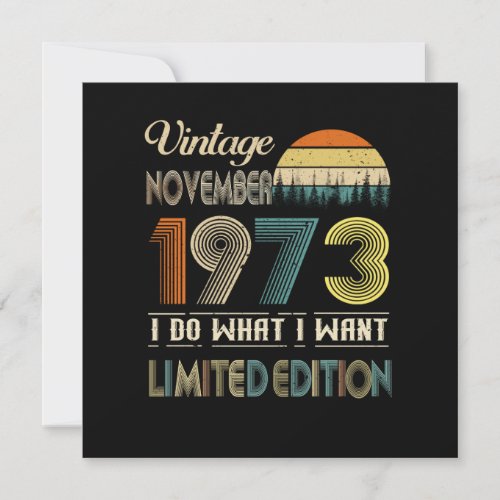 Vintage November 1973 What I Want Limited Edition Save The Date
