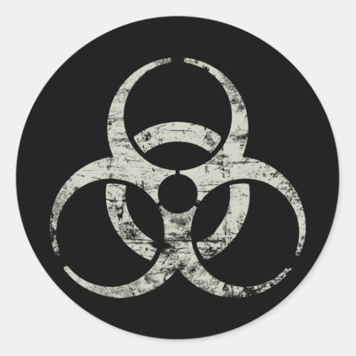 Vintage Nuclear Symbol Classic Round Sticker