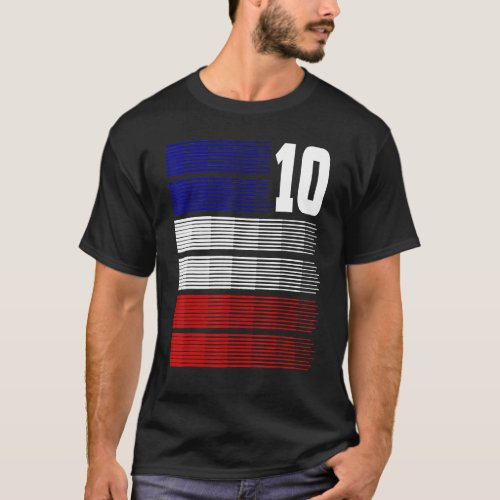 Vintage Number 10 Good For Football Fans T_Shirt
