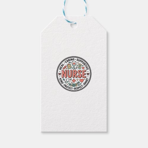 Vintage Nurse Appreciation Floral Medical Shirt De Gift Tags