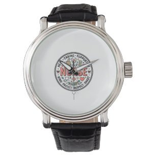 Vintage Nurse Appreciation Floral Medical Shirt De Watch